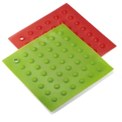 Hot Tempsl 2 carrés silicone rouge/vert