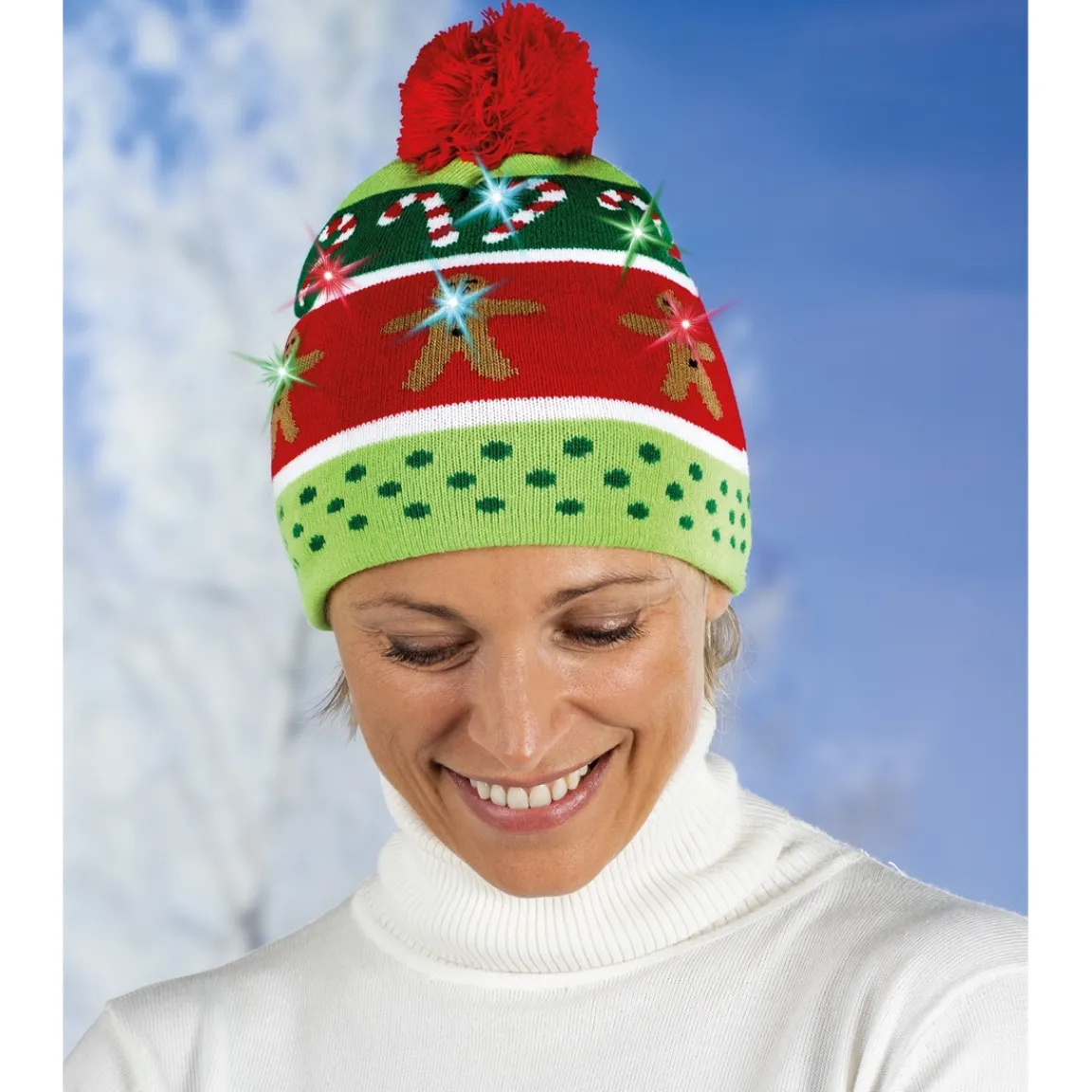 Best Tempsl Bonnet lumineux Pain d'épices ou Sapin de Noël