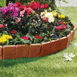 New Tempsl Bordure de jardin plate-bande Marron