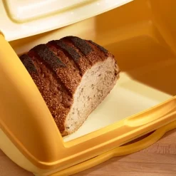 Hot Tempsl Boîte à pain jaune avec planche