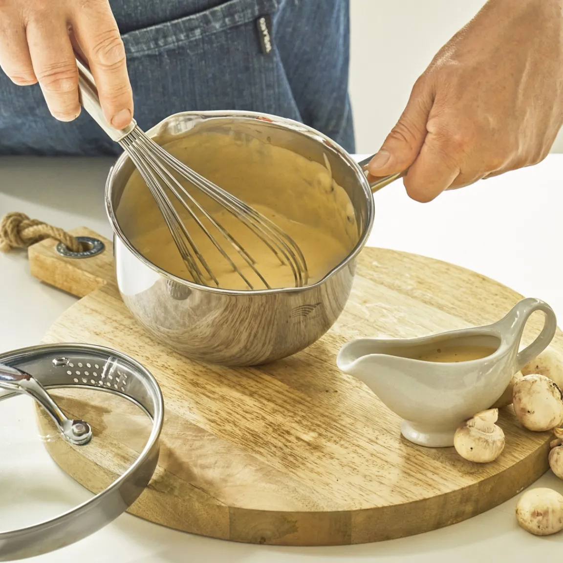 Online Tempsl Casserole-saucière couvercle passoire Pradel France ®