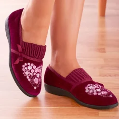Online Tempsl Chaussons "Christine" Violet ou Bordeaux