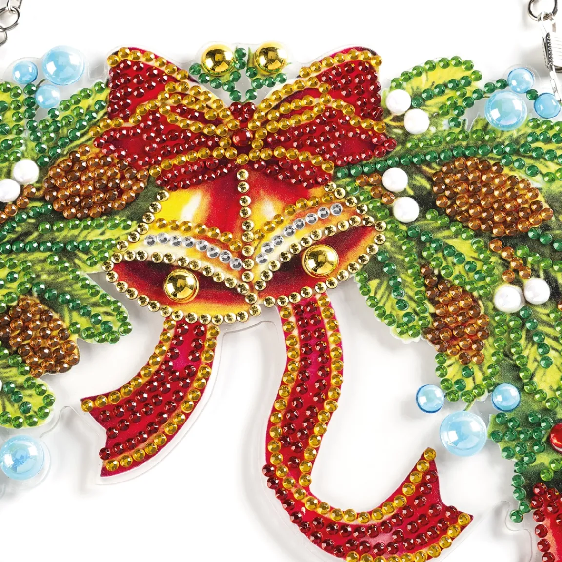 New Tempsl Couronne de poinsettias à diamanter