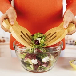 Tempsl Couverts à salade bambou