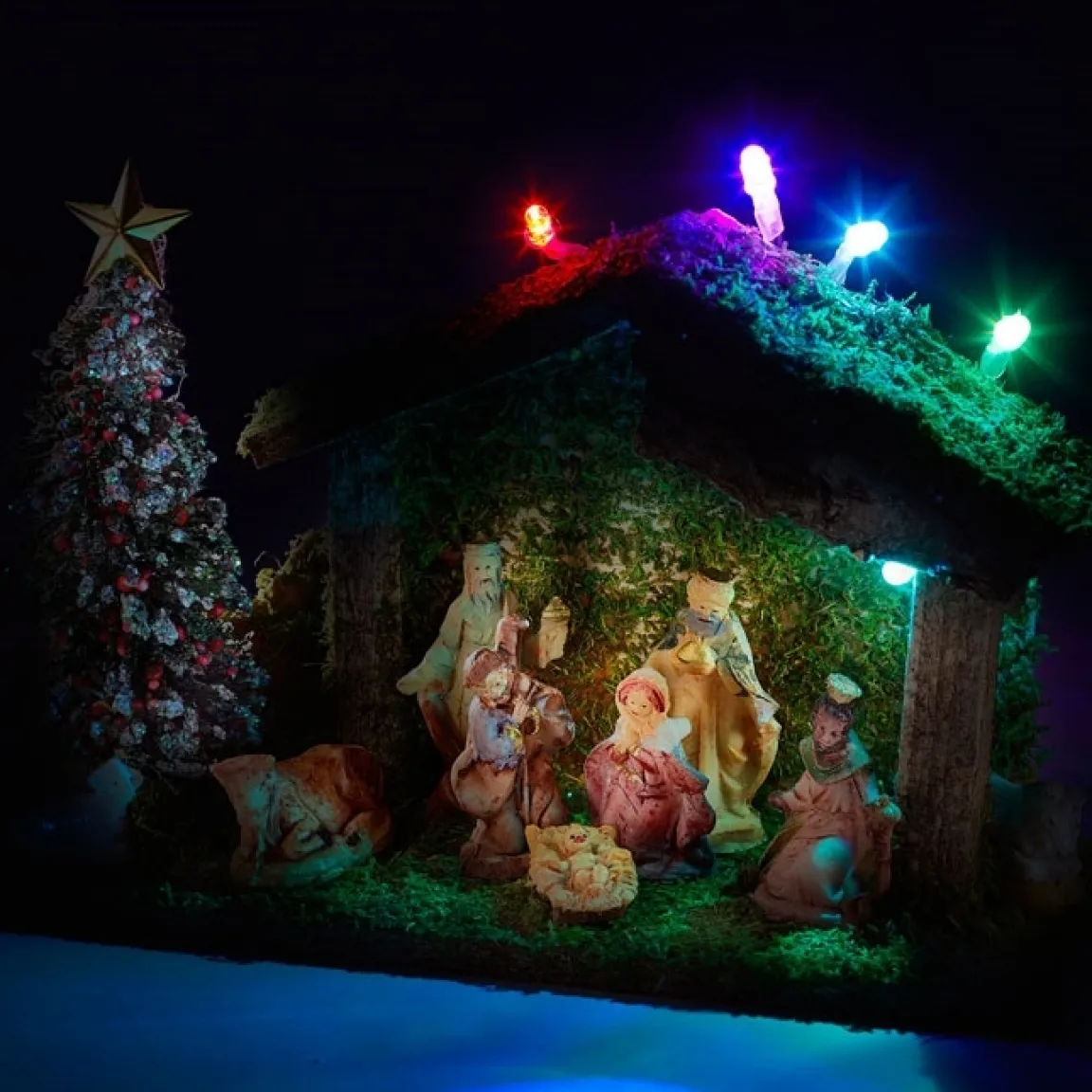 Discount Tempsl Crèche de Noël LED