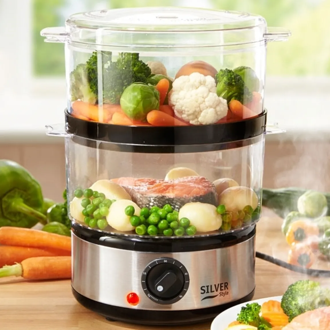 Hot Tempsl Cuiseur vapeur électrique