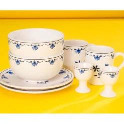 Tempsl Ensemble petit déjeuner bleu