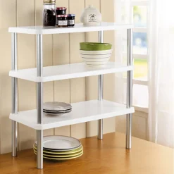 Online Tempsl Etagère empilable blanche 2 ou 3 niveaux