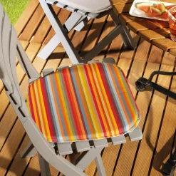 Best Tempsl Galette de chaise extérieure rayée ou taupe