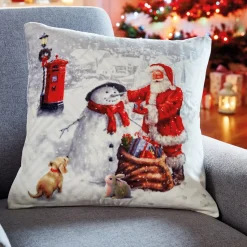 Tempsl Housse coussin Noël vintage