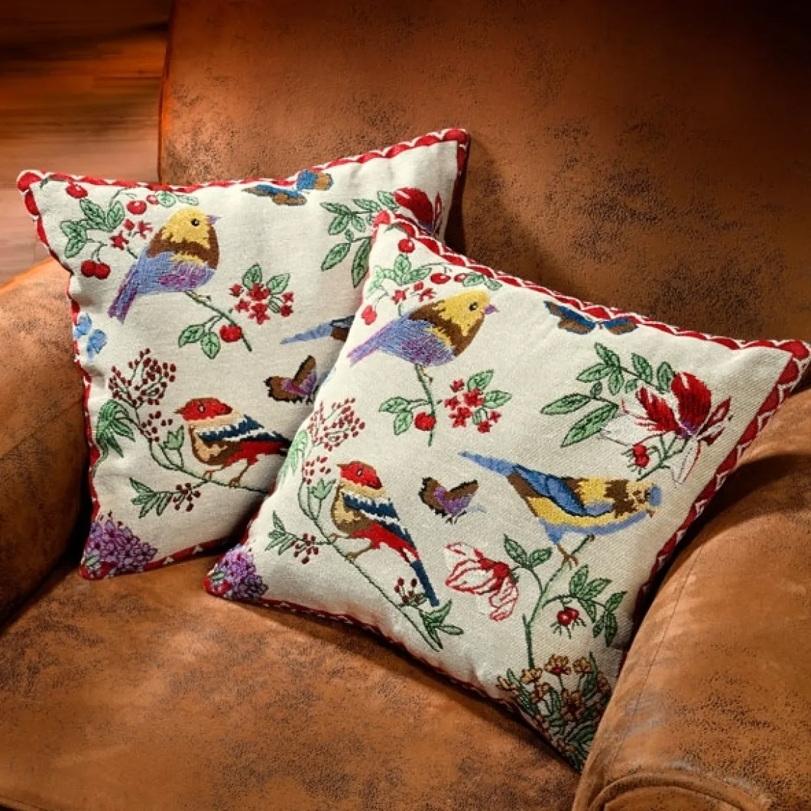 Outlet Tempsl Housses coussins oiseaux