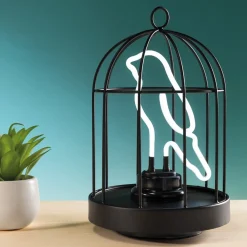 Online Tempsl Lampe néon oiseau dans sa cage