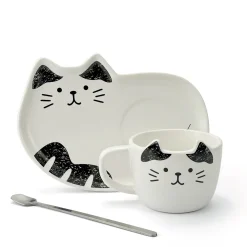 Sale Tempsl LOT DE 2 ASSIETTES ET TASSES CHAT