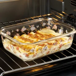 Sale Tempsl Lot de 3 boîtes borosilicate fleuries