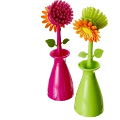 Discount Tempsl Lot de 2 brosses vaisselle fleur