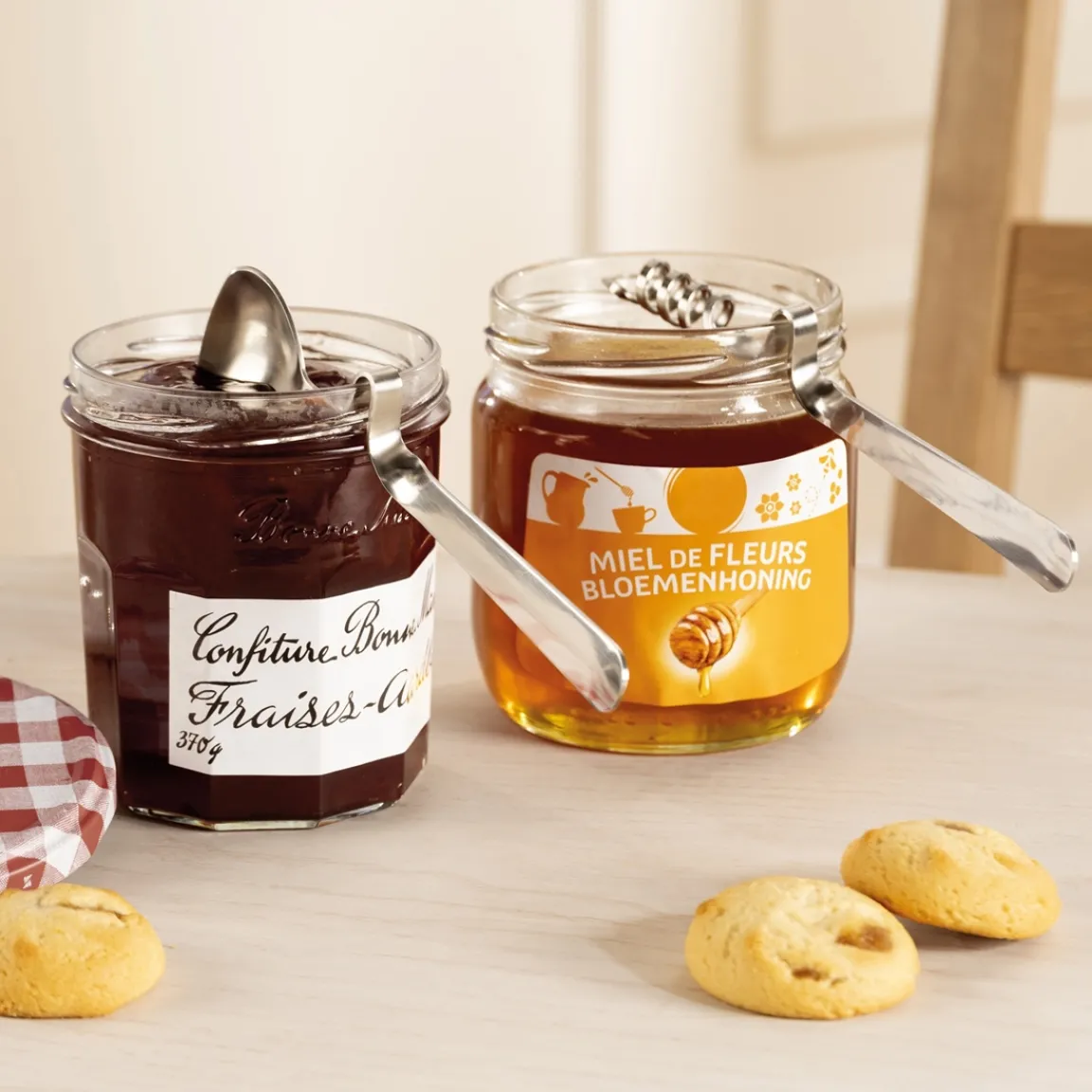 Clearance Tempsl Lot de 2 cuillères miel et confiture