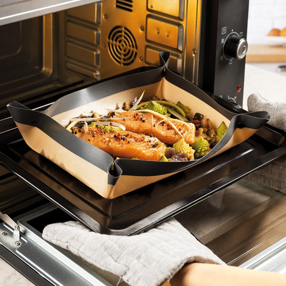 Hot Tempsl Lot de 2 feuilles de cuisson réutilisables pour le four