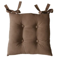 New Tempsl Lot de 2 galettes de chaise carrées Marron