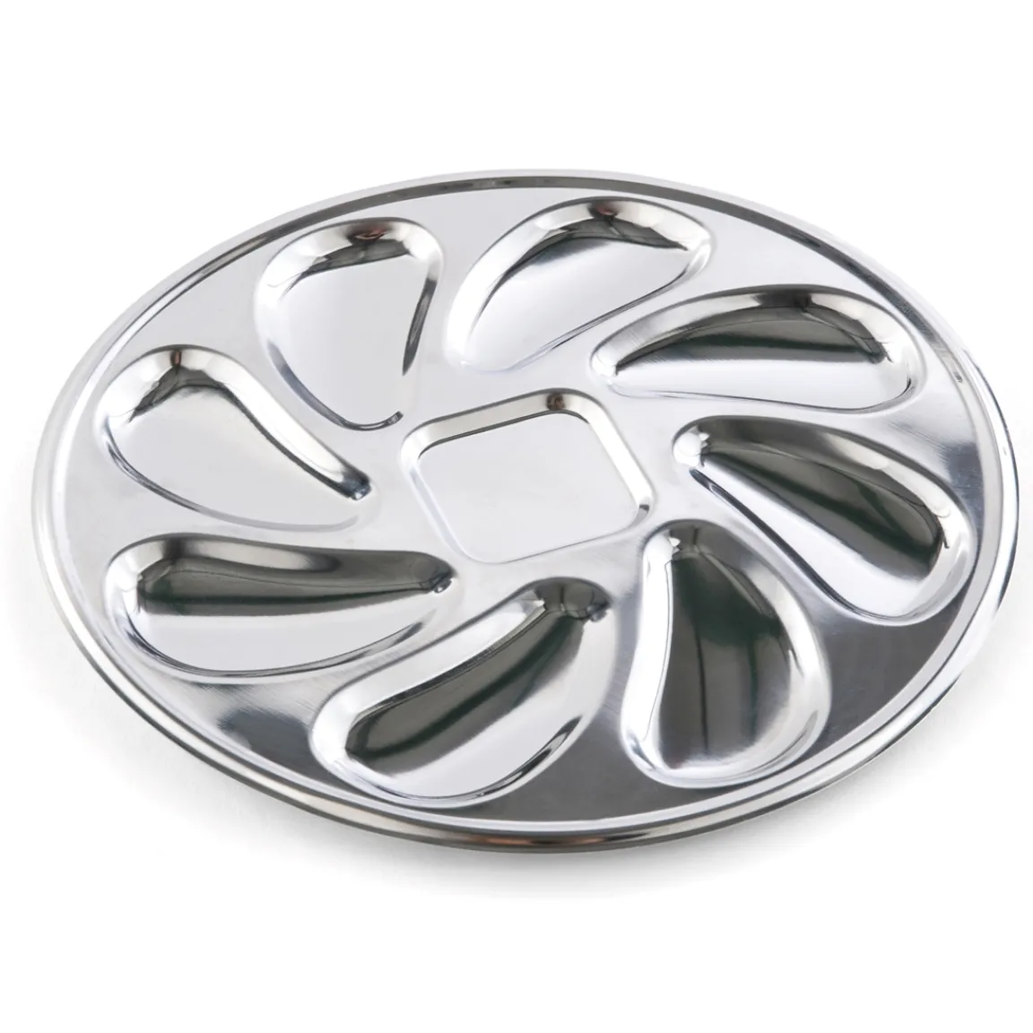 Hot Tempsl Lot de 2 ou 4 assiettes à huîtres inox