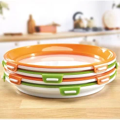 Outlet Tempsl Lot de 2 ou 4 plats de conservation ronds