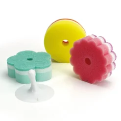 New Tempsl Lot de 3 éponges avec support