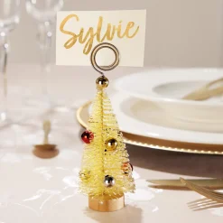 Clearance Tempsl Lot de 4 sapins dorés