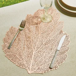 Hot Tempsl Lot de 4 sets de table feuille