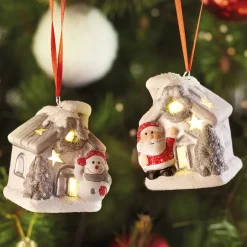 Clearance Tempsl Lot de 2 suspensions maison de Noël