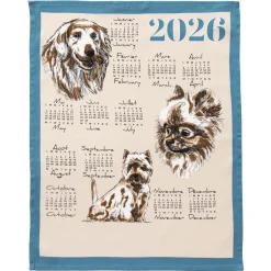 Outlet Tempsl Lot de 3 torchons calendrier chat/chien/animaux de la forêt 2026
