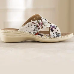 Best Tempsl Mules croisées fleuries