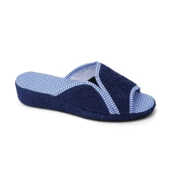 Outlet Tempsl Mules éponge vichy Bleu - taille 36