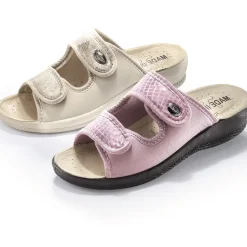 Online Tempsl Mules tissu beige ou rose