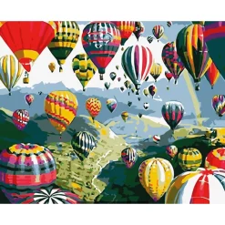 Discount Tempsl Peinture par numéros Mongolfières
