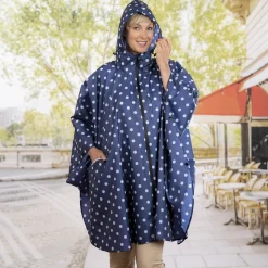 Clearance Tempsl Poncho de pluie zippé Rose