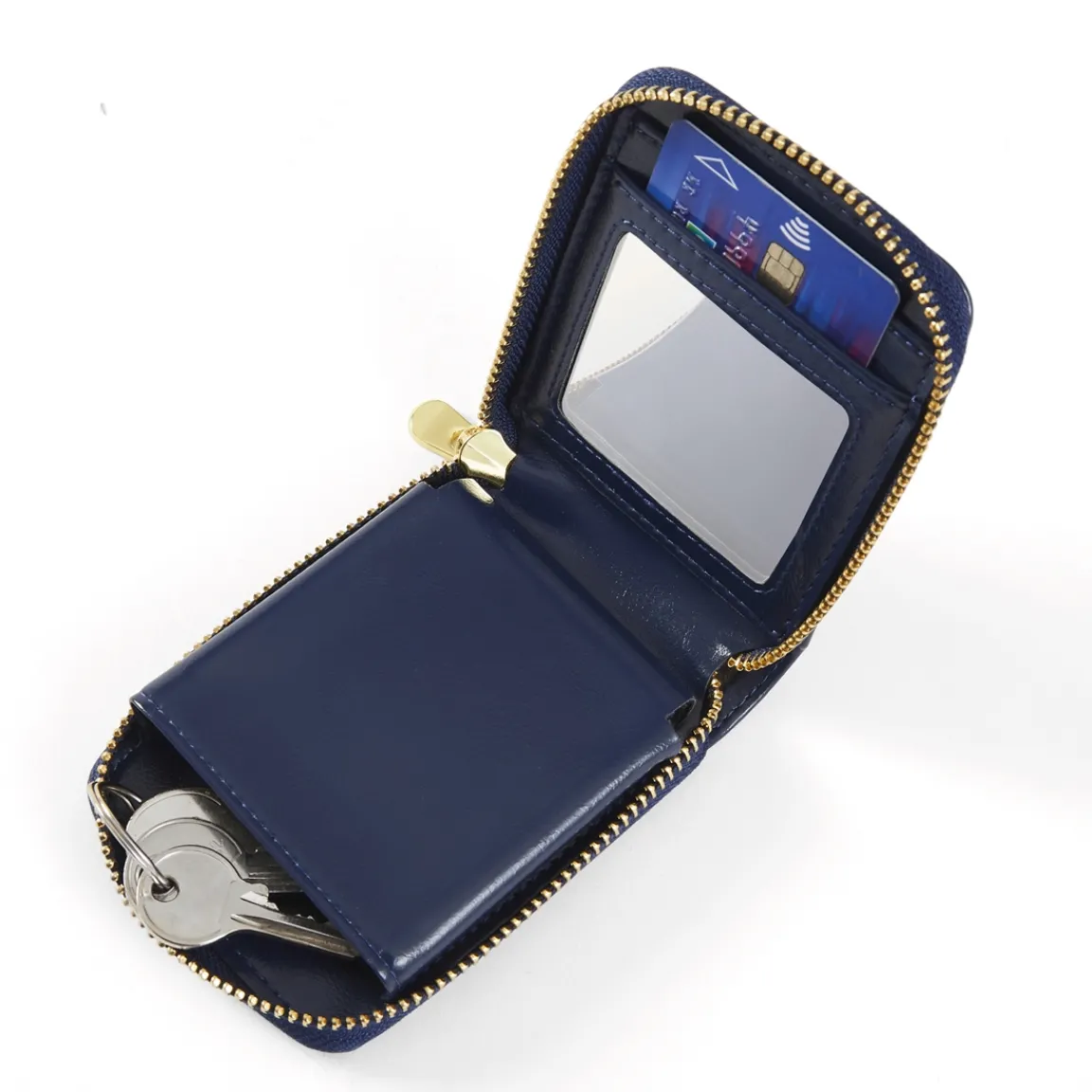 Discount Tempsl Porte-cartes miroir : marine ou rose