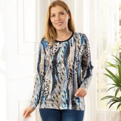 Clearance Tempsl Pull léger imprimé