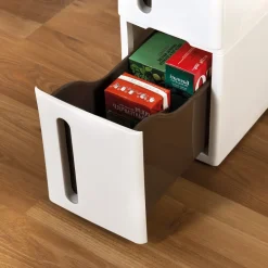 Clearance Tempsl Resserre de cuisine blanche 2 tiroirs