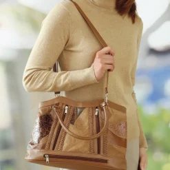Tempsl Sac patchwork cuir
