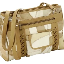 Clearance Tempsl Sac patchwork tressé Beige