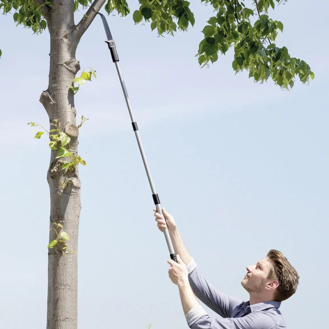 Hot Tempsl Scie à élaguer avec manche télescopique