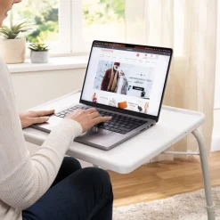 Best Tempsl Table TV réglable : Blanc ou Moka