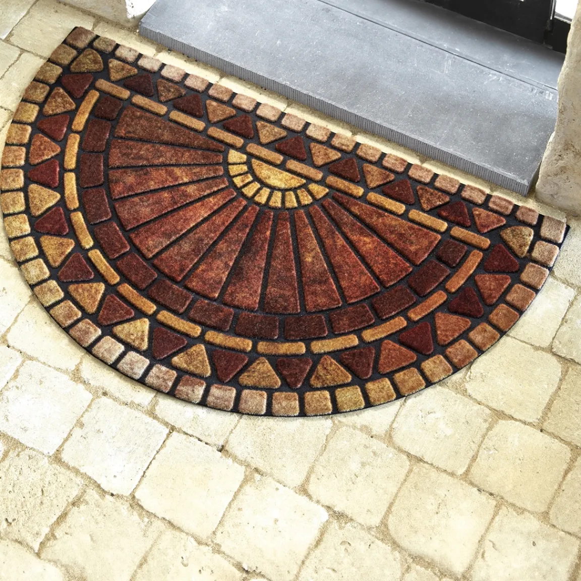 Sale Tempsl Tapis demi-lune mosaïque