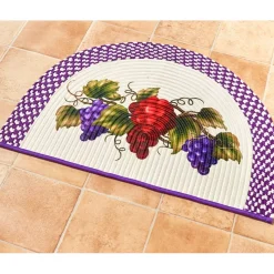 New Tempsl Tapis ovale raisins / Tapis demi-lune raisins